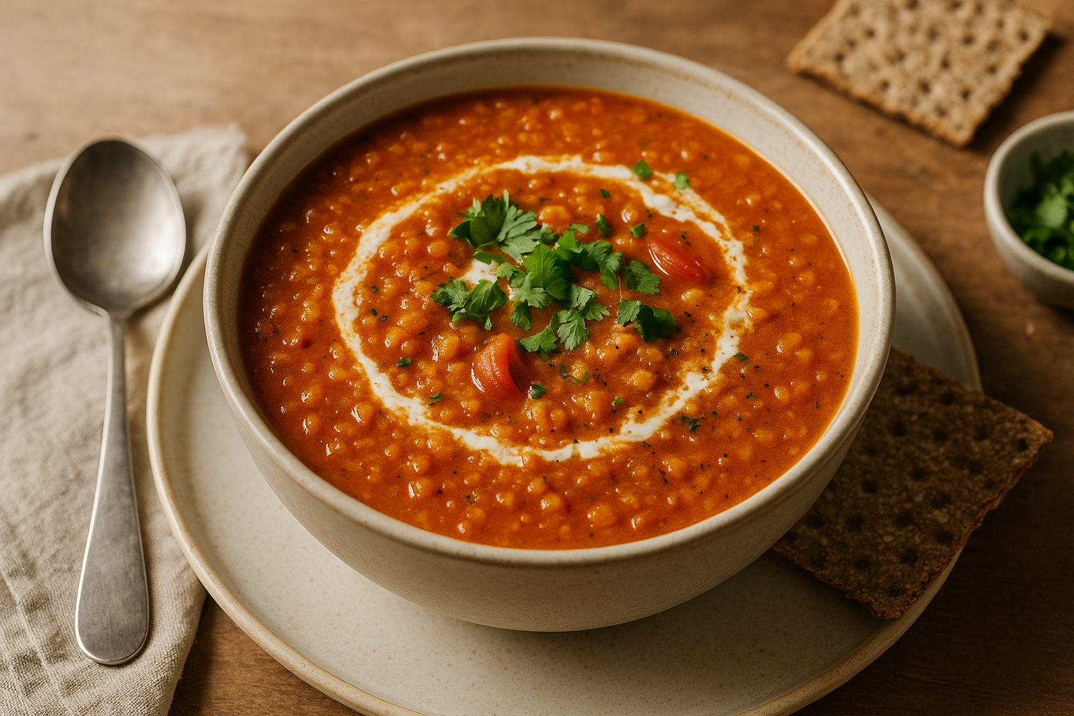 Mustig linssoppa med chili och spiskummin